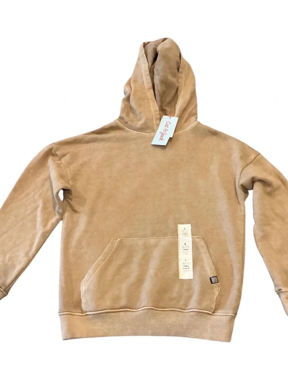 Cat & Jack Boys' Cozy Pullover Hoodie in Tan